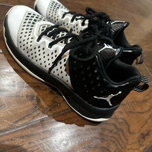 Jordan Kids Black and White Sneakers